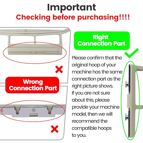 New brothread Embroidery Machine Hoop 3 in 1 Set - SA431+SA432+SA434 - size: 1"×2.5"+4"×4"+4"×6.75" - SA431+SA432+SA434 Set