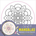Mandalas Embroidery Transfers (set of 10 hoop designs!)