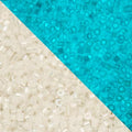 John Bead 25g Cylin Beads White to Turquoise Glow in Dark AB 11/0 Glass Cylindrical Seed Beads for Jewelry Bracelets Necklaces Earrings Making Embroidery - color: White to Turquoise Glow in Dark AB