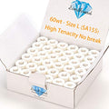 Simthread 144pcs Size L SA155 60WT Prewound Bobbin Thread - White - color: 60wt 144White