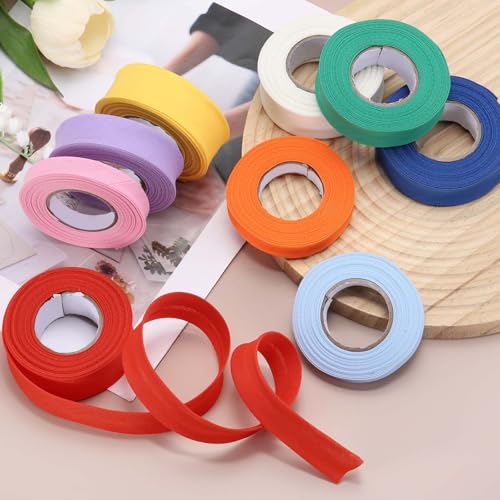 MECCANIXITY 1/2 Inch Double Fold Bias Tape Polyester Continuous Bulk Bias Tape for Sewing, Seaming Quilting Hemming Binding Crafts (Brown 6 Yards) - color: Brown, size: 1/2 Inch x 6 Yards