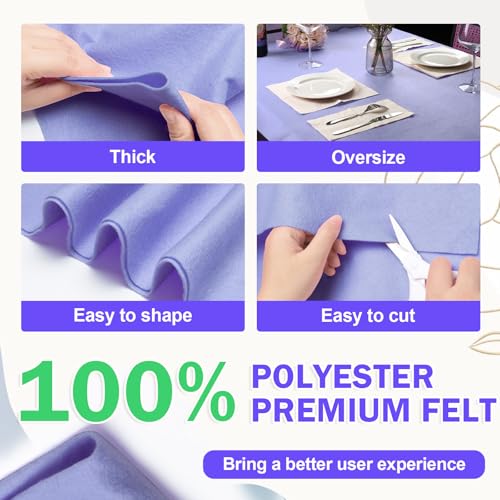 XSEINO Lavender Large Felt Fabric 108" X 36 "(3 Square Yards), 1.4 mm Thick Soft Felt Fabric Sheet for Crafts, Purple Series Colors Soft Nonwoven Fabric, Fit for Decoration, Sewing, DIY Crafts - color: Lavender