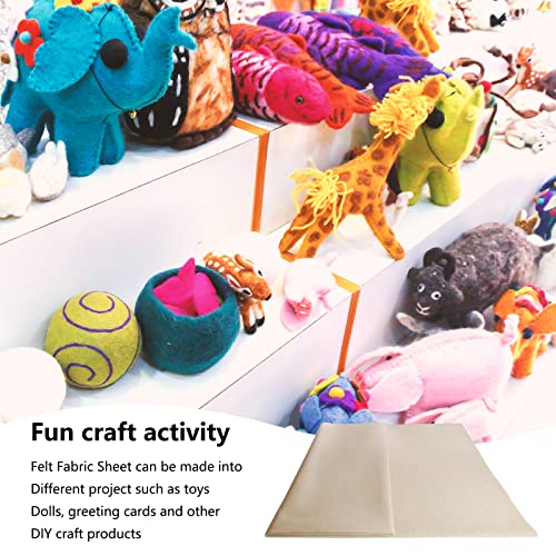 Jtnohx Color Felt Sheets for Crafts 1 Square Yard Felt Fabric Apricot 1.4mm - color: Apricot
