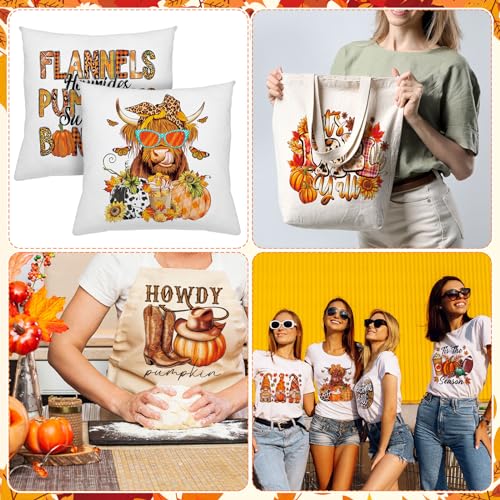 Yuntau 30 Pcs Western Fall Iron on Transfers Patches, DTF Vinyl Decal - style: Western Fall