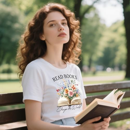 Book Lovers Iron on Transfers for Tshirts- 20Pcs Falueqg Dtf Transfers Ready to Press, Reading Book Iron on Decals Patches, Vintage Bookish Bookworms Sublimation Stickers for Tshirts Clothes Bags - color: Book Lovers897