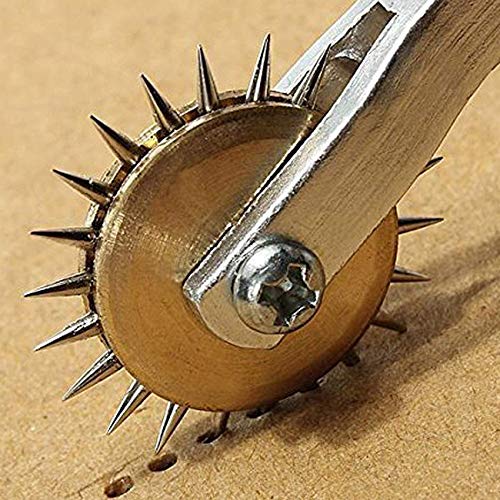 TIHOOD 2PCS Needle Point Tracing Wheel, 4mm Leather Paper ClothSewing Overstitch Wheel Tool - color: Black