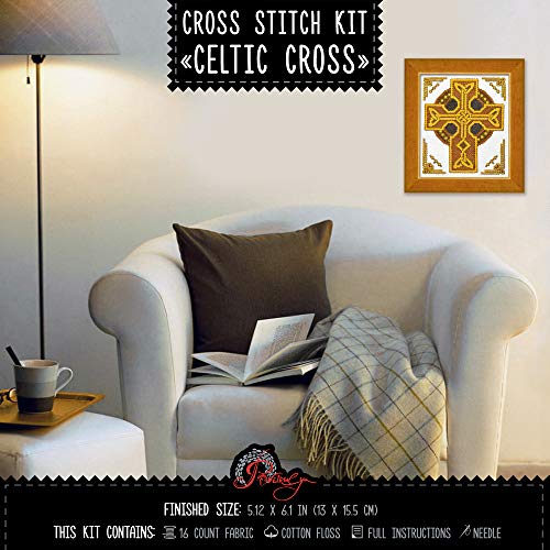 Povitrulya Counted Cross Stitch Kit 'Celtic Cross'