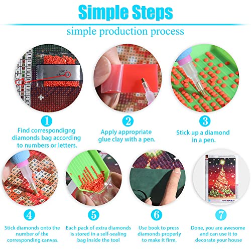 BOHADIY 5D Fish Diamond Art Kits for Adults, DIY Large Size Marine Life Diamond Painting Full Round Drill Crystal Art - Craft Cross Stitch Embroidery for Home Wall & Office Decor 27.5 X 15.7inch