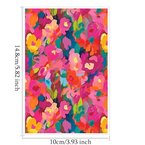 Briartw 10 Sheets Vivid Blossoms Polymer Clay Transfer Paper,Per Sheet 3.93inch x 5.82inch Polymer Clay Transfer Sheets for DIY Clay Jewelry Making Disposable Stickers - color: Vivid Blossoms