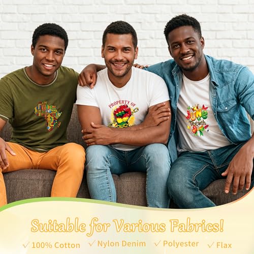 20 Sheets Juneteenth Iron on Transfers for T-Shirts - color: Black Women