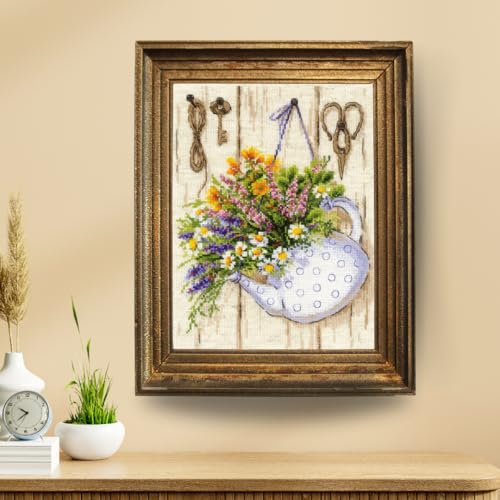 RIOLIS 2020 Summer Tea Counted Cross Stitch Kit 9.5 x 11.75 in - style: Rustic