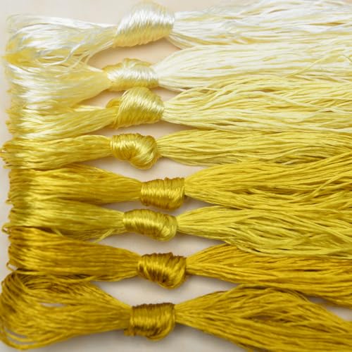 100% Mulberry Silk Embroidery Thread 8 Colors 22m Each (63) - color: 63