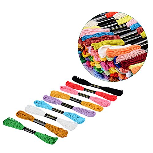 Paxcoo 124 Skeins Embroidery Floss Cross Stitch Thread with Needles - color: 124 Colors