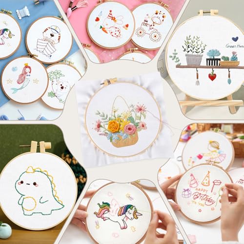 16 PCS White Linen Needlework Embroidery Fabric Cloth - color: White