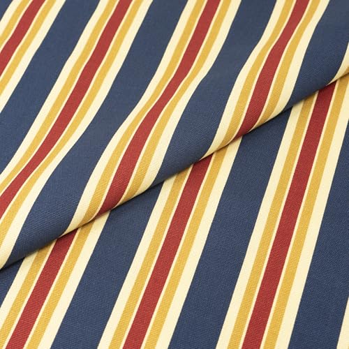 Stitch & Sparkle 100% Cotton Duck Cloth Print 45" Wide, DIY Project, Craft & Quilt Fabric for Sewing, Upholstery Home Décor, Cut by the Yard, Large Stripe Navy - color: Large Stripe Navy, size: Cut by the yard