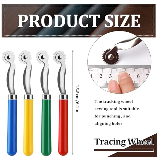 Nitlak 4PCS Tracing Wheel, Stitch Marking Spacer, Tracing Wheel Sewing Tool - color: Multicolor-2