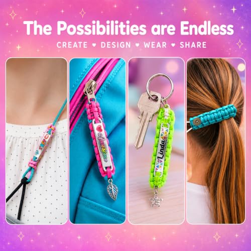 Glittery Garden Paracord Bracelet Making Kit with Charms. Art & Craft Gift - style: Bracelet Making Kit