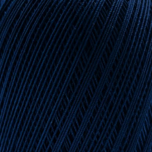 S Sensy Classic Size 10 - Mercerized Giza Cotton Yarn, Navy Blue, 618 Yards - color: Navy Blue, size: 1 Skein