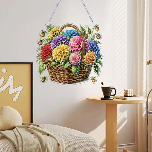 STGLCR Diamond Art Painting Kit for Adult,Flowers DIY Special Shaped Rhinestone Desk Placement Ornament,Home Stand Up Gem Painting Craft Kit,Gift,Double Sided. - color: Flowers
