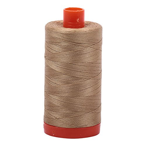 Aurifil A1050-5010 Solid 50wt 1422yds Blond Beige Mako Cotton Thread - color: Blond Beige