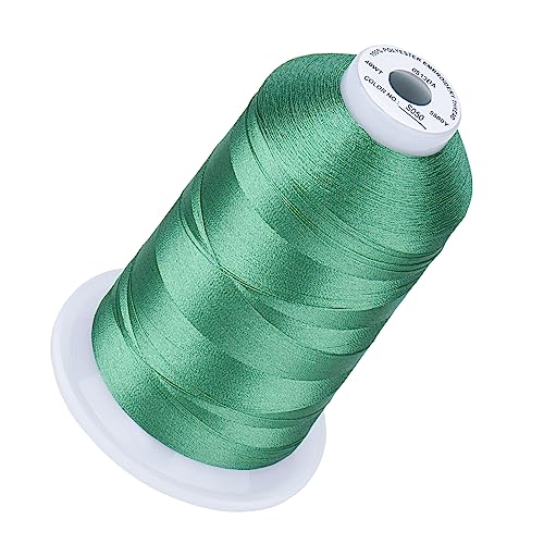 Simthread 5000M 40WT Polyester Embroidery Thread, Dark Seafoam S050 - color: DarkSeafoamS050
