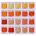 Premium Rainbow Color Embroidery Floss bobbins - Cross Stitch Threads - Friendship Bracelets Floss - Crafts Floss - 20 Bobbins Per Pack Embroidery Floss, Orange Gradient - color: 972-722