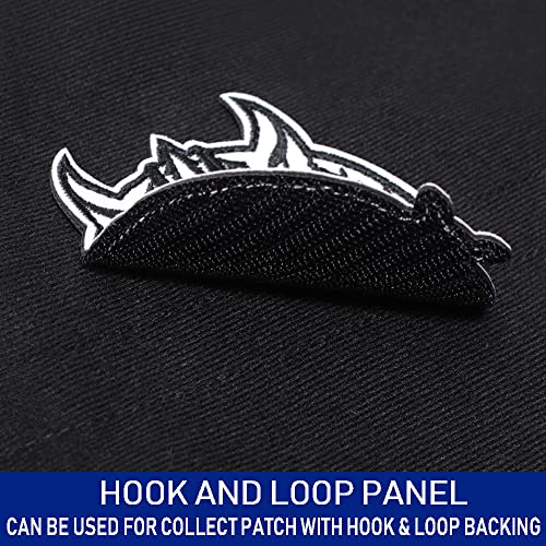 7.1" x 10.6" Tactical Patch Binder, Hook and Loop Patch Collection Book, 4-Page Portable Patches Display Album with Ring Binder Design, for Morale,Military,Flag,Funny Meme Badges Storage - size: 7.1x10.6 inch