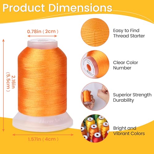 New brothread Mega Kit 150 Colors Embroidery Machine Thread 500M/550YD - color: 150Colors×500M