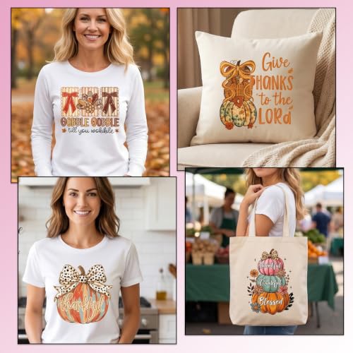25 Pcs Fall Dtf Transfers Ready to Press Iron on Transfers - color: Autumn Bible Verse