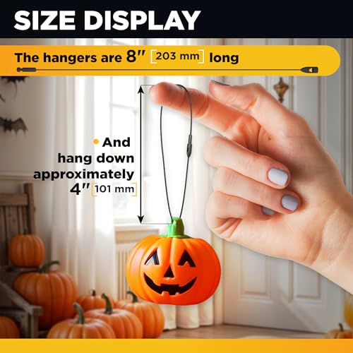 Black Christmas Ornament Hooks with Snap - 200 pcs Durable Ornament Hangers - Pre-Cut Ornament String with Snap Fasteners for Christmas Tree Decorations, Garlands & Holiday Party - color: 200 Pcs Black