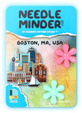 Awesome Pattern Studio Needle Minder Set – Boston Magnetic Needle Minder + 2 Needle Threaders. Enamel Pin for Cross Stitch, Embroidery and Craft - size: Boston Set #1