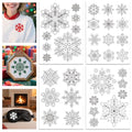 GLOBLELAND 4 Sheets Winter Snowflake Water Soluble Embroidery Pattern - color: Winter Snowflake