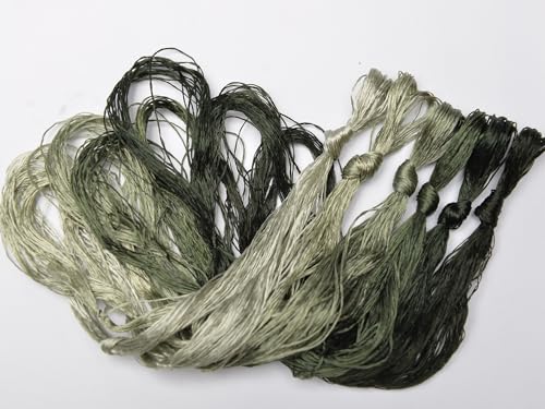 100% Mulberry Silk Embroidery Thread 6 Colors 110m Each (32) - color: 32