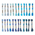 FASHEWELRY 24 Skeins Embroidery Floss Thread 1mm Cross Stitch Thread - color: 24 Colors-Blue, size: 1mm