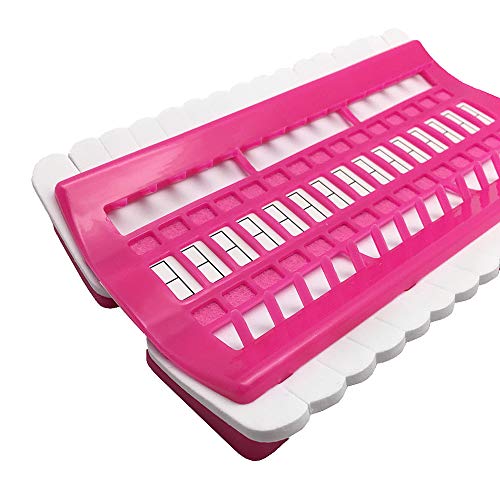 30 Positions Floss Organizer Embroidery Shelf Thread Organizers for Cross Embroidery Thread Holder with 4Pcs Replaceable Paper Card Needle Holder (Rose) - color: Rose