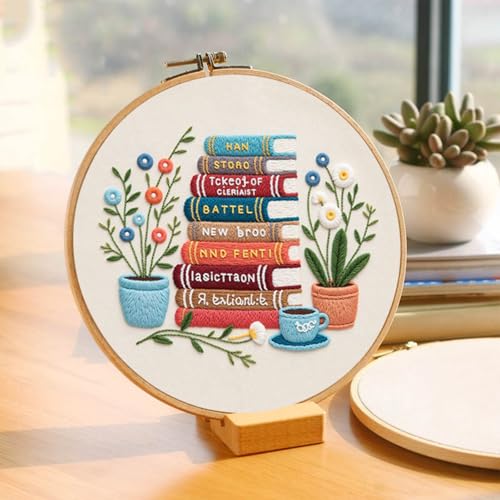 COCOMOX Embroidery Kit for Beginners, Cross Stitch Kits - color: BBT pattern