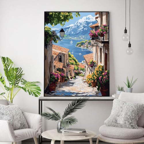 WUSARPLY Landscape Stamped Cross Stitch Kits for Beginners Adults - color: J141