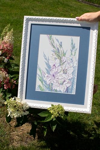 RIOLIS 2297 White Gladioli Counted Cross Stitch Kit 8.25 x 11.75 in