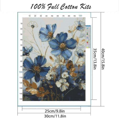 DYAIANGMU 4 Pack Stamped Cross Stitch Kit for Adults 15.7x11.8 inches - color: Y034-zh