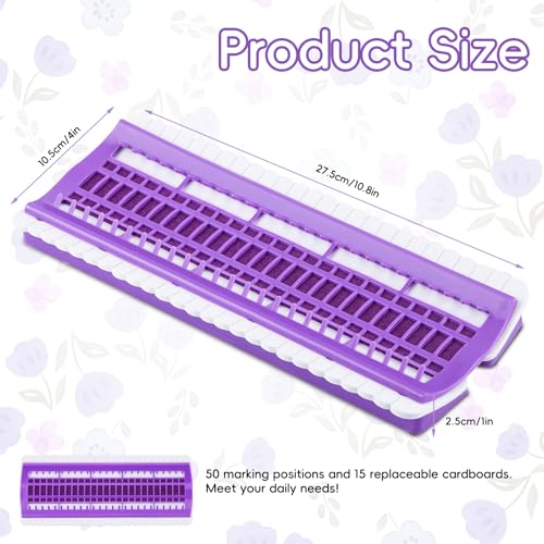 Embroidery Floss Bobbins 50 Positions Thread Organizers for Cross Stitch - color: Purple