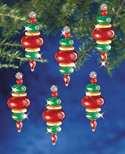 The Beadery Holiday Beaded Ornament Kit, 2.25-Inch by 0.75-Inch, Victorian Baubles, Makes 12 Ornaments