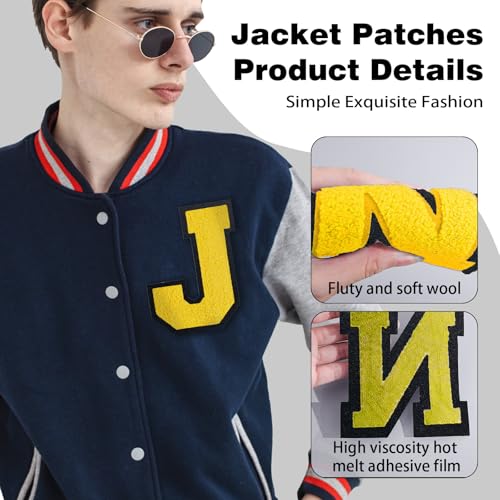6 Inch Varsity Letter Patches Yellow Iron On Letters - color: Yellow, size: M