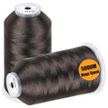 New brothread 2 Huge Spools Embroidery Machine Thread -Dark Brown - color: Dark Brown-058