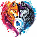Moohue Stamped Cross Stitch Kits for Adults Animals Love Wolves 14CT Pre Printed Cross Stitch Kits for Beginners (Animals Love Wolves) - color: Animals Love wolves