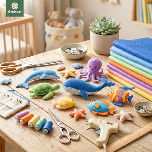 Sage Green Soft Felt Sheets for Crafts, 12" x 12", 1.6mm Thick, 2 Pcs - color: Sage Green