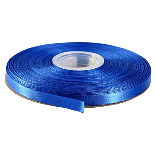 ITIsparkle 1/4" Inch Double Faced Satin Ribbon 50 Yards-Roll Set for Gift Wrapping Scrap Books Party Favor Hair Braids Baby Shower Decoration Floral Arrangement Craft Supplies, Royal Ribbon - color: Royal