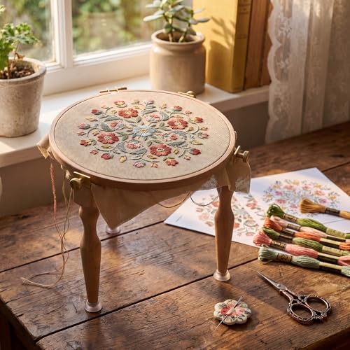 Novabright 3 Wooden Embroidery Hoop Holder Legs, 5"-10" Frame Holder Stand