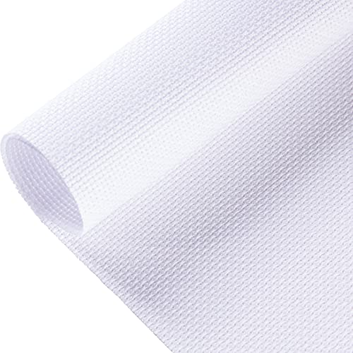 Aida Cloth Big Size 18 Count, White Cross Stitch Fabric, 39 inch by 60 inch - size: 18 count 39"x60"