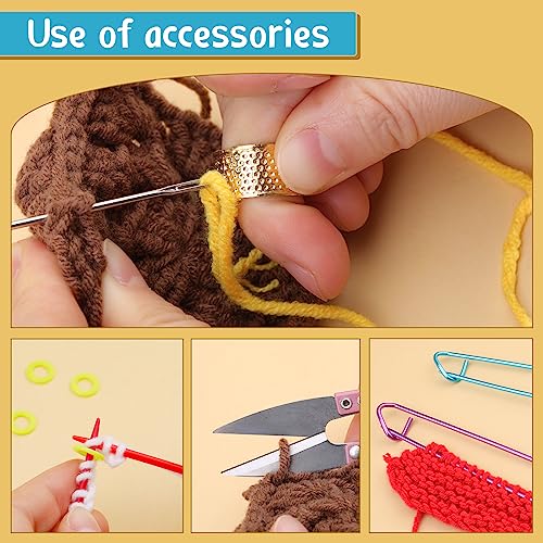 IMZAY 110 Pcs Crochet Hooks Set 0.6–6.5mm Crochet Needles for Yarn - color: Black, size: 110 Pcs
