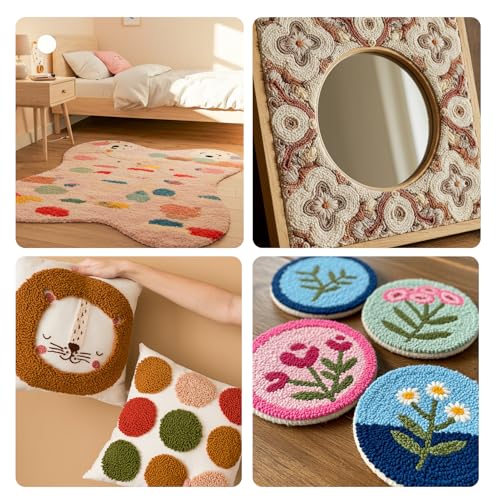 Pllieay 40" x 40" Large Overlocking Primary Tufting Cloth, Monks Cloth - size: 1pcs 40x40 inch